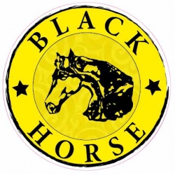 Naklejka Black Horse hipika