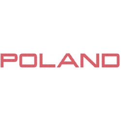 Naklejka napis Poland na kabinę