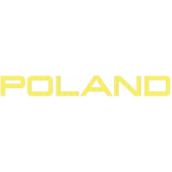 Naklejka napis Poland na maskę