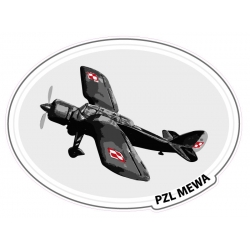 Naklejka grafika z polskim samolotem