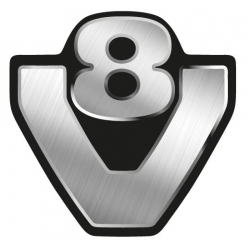 Naklejka SCANIA V8 logo tir odblaskowa kabina