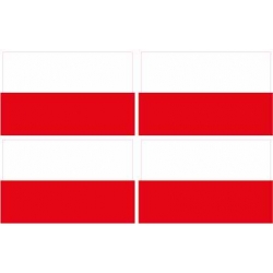 Naklejka flaga Polski na rejestrację