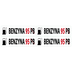 Naklejka Benzyna 95 PBna klapkę wlewu paliwa