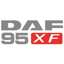 Naklejka na kabinę logo DAF XF95 napis maska przód