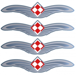 Naklejka szachownica skrzydła wings zestaw logo znak