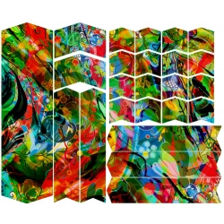 Zestaw naklejk z wzorem kwiatów na rower do oklejania