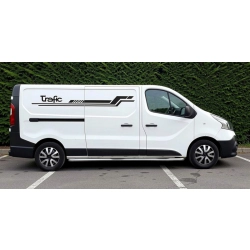 tuning naklejki renault trafic, naklejki w formie pasów na renault trafic, naklejki do tuningu busa,