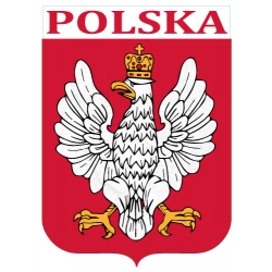 Naklejka orzeł 1918 Polska na samochód