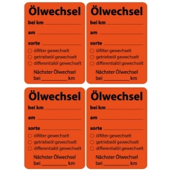 Naklejka serwisowa niemiecka wymiana oleju