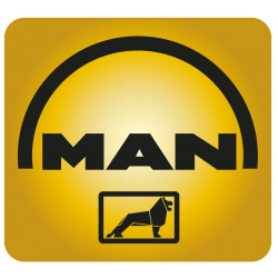 Naklejka na kabinę Man TGX logo schowek