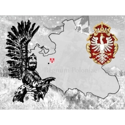 Naklejka na tablicę ADR, która ukazuje husarza Regnum Poloniae