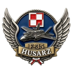 lotnictwo polskie, husaria, f-35 husarz, naklejka f-35, f-35 polska, naklejki do samochodu, design husarski, myśliwiec f