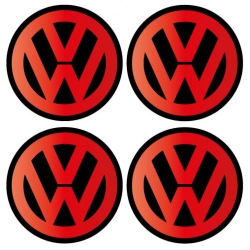 Zestaw naklejek na kołpaki do samochodu Volkswagen - 90 mm