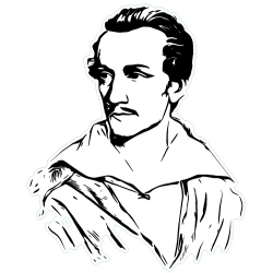 Naklejka Juliusz Słowacki grafika poeta