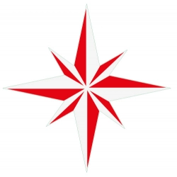 Naklejka Róża Wiatrów gwwiazda żeglarska kapitan