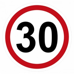Naklejka ograniczenie prędkości 30 km/h