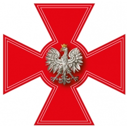 Naklejka sztandar orzeł krzyż pułk