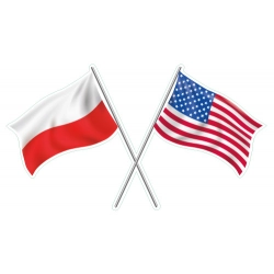 Flagi Polski i USA w formie naklejek to symbol przyjaźni