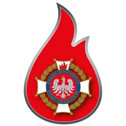 naklejka, płomień, logo osp, straż, ochotnik, strażak, samochód strażacki, pojazd, folia odblaskowa,