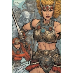 . Naklejka z dziewczyną wojowniczką to doskonały sposób na wyrażenie siły i determinacji.