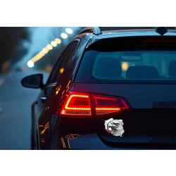 Naklejka z odblaskowa z orłem polskim na samochód