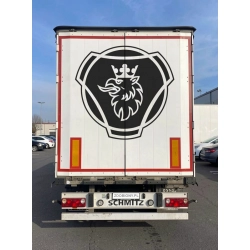 naklejka z logo scania, logo scania naczepa, naklejka na naczepę, naklejka scania, naklejka z logo na naczepę