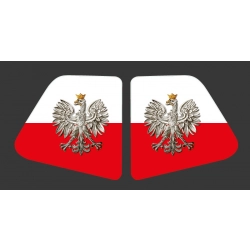 Naklejka Orzeł Flaga Polski Volvo FH 16 boczek