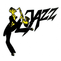 Naklejka Jazz saksofonista