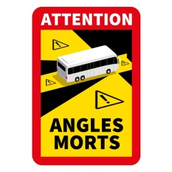Naklejka „ANGLES MORTS” dla autobusów