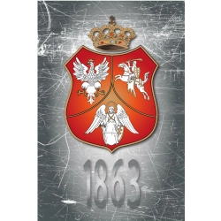 Naklejka ADR Powstanie Styczniowe 1863 herb składana
