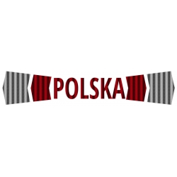 Naklejka  Polska napis flaga patriotyczna