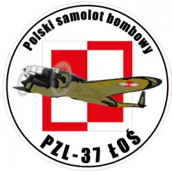 Naklejka polski bombowiec Łoś