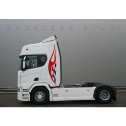 Zestaw naklejek na kabinę ciągnika siodłowego ciężarówkę tir Scania
