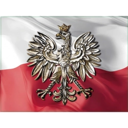 Naklejka na tablicę ADR orzeł flaga Polski