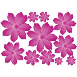 Kolorowe motywy kwiatowe aster kwiaty folk
