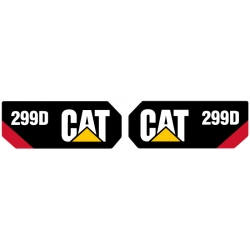 Naklejki na ładowarkę Cat 299D to kluczowy element identyfikacji sprzętu.