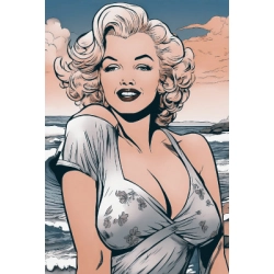 Naklejka dziewczyna Marylin grafika (ADR) tablica składana