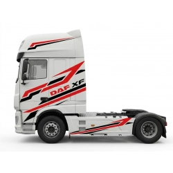 naklejki tuningowe daf xf kabina ciężarówki grafika idealnie dopasowana różne zestawy kolorystyczne naklejki tuning cięż