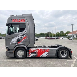 naklejki, kabina, volvo fh, poland, orzeł, samochód ciężarowy, zestaw naklejek, naklejki do kabiny, folia wylewana, nakl
