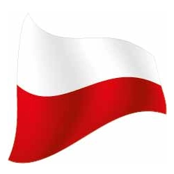 Naklejka z flagą Polski na pojazd - grafika przedstawiająca flagę narodową.