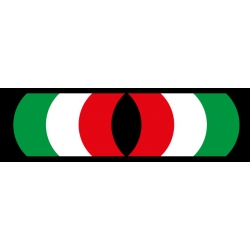Naklejka flaga Włoch na samochód Italy Style