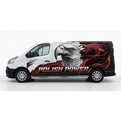 grafika na busa, renault trafic, patriotyczna, naklejki, orzeł polski, ojczyzna, wygląd auta, oryginalna grafika, zamów