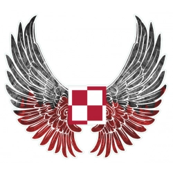 naklejka szachownica, lotnicza naklejka,naklejka na samochód