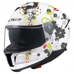damski kask motocyklowy,naklejki z grafiką kwiatów