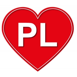 Naklejka na samochód PL serce Polska