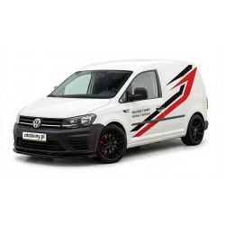 reklama bus magnes projekt logo zestaw naklejki bok vw caddy i
