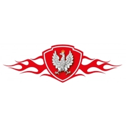 Naklejka orzeł polski tribal na samochód patriotyczna