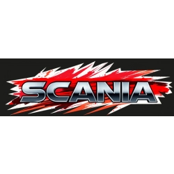 Naklejka z napisem Scania z oryginalnym designem