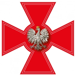 Naklejka sztandar orzeł krzyż pułk