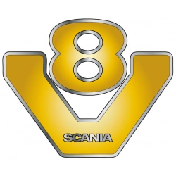 samochód, moc, naklejka na ciężarówkę, ozdobę, scania, v8
